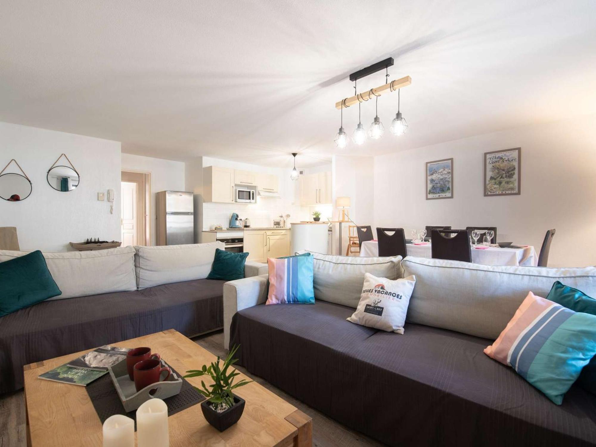Appartement 6 Pers, Centre St-Lary, 2 Ch + Cabine, Garage, Balcon, Et Ascenseur - Fr-1-296-361 Saint-Lary-Soulan Exteriör bild